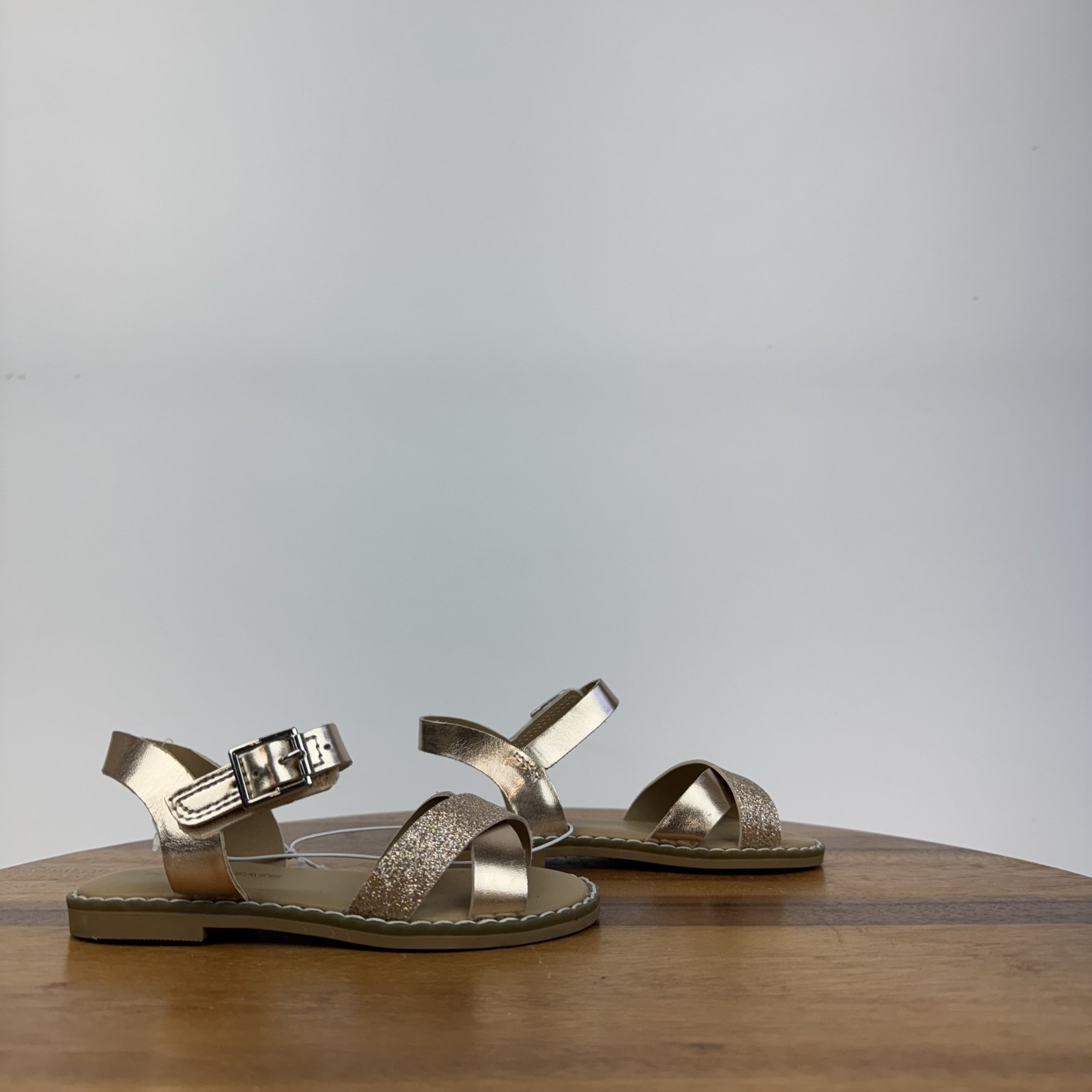 New Little Kids Girls Tucker & Tate Tarya Rose Gold Glitter Sandals Size 8 C
